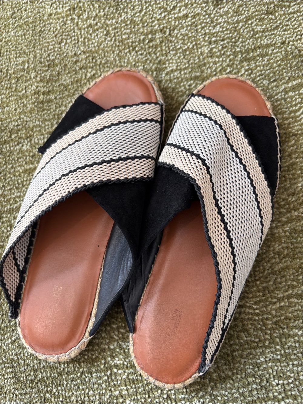 Diane Von Furstenburg Espadrile Slide Sandals - Size 8